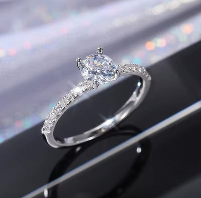 Elegant Zircon Solitaire Ring