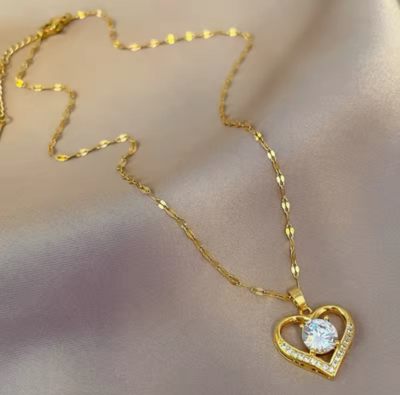 Gem Heart Pendant Necklace