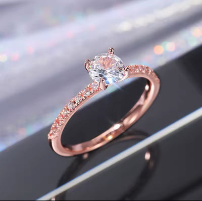 Elegant Zircon Solitaire Ring